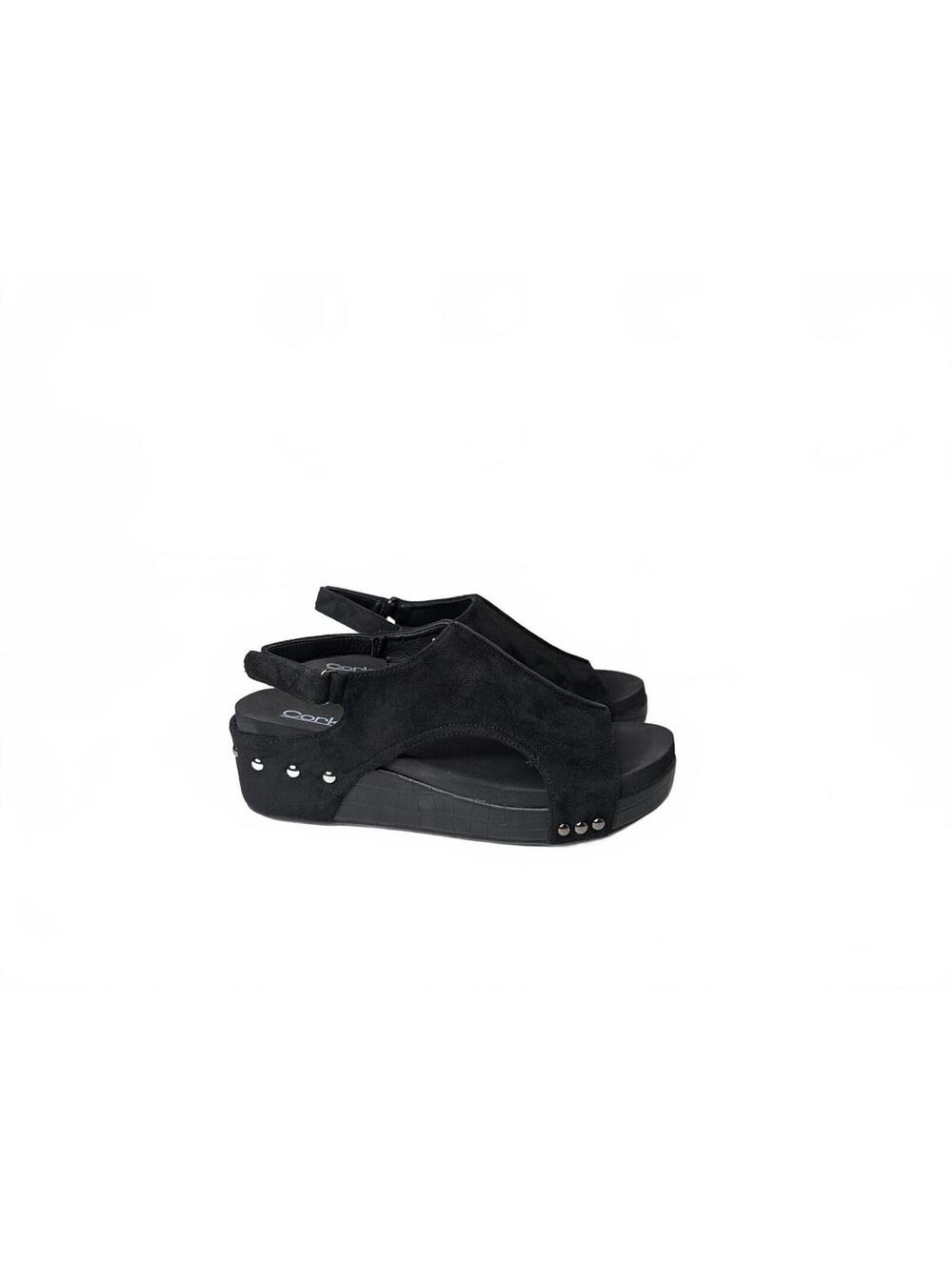 Corky's Black Volta II‎ Wedge Sandals Size 9